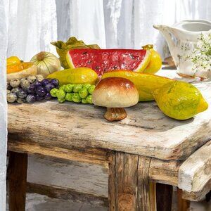 Vintage 14 Mexican Paper Mache Fruits Vegetables‎ Folk Art